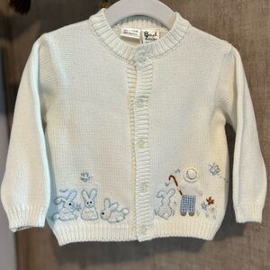 Adorable Knit Cardigan with Embroidered Details